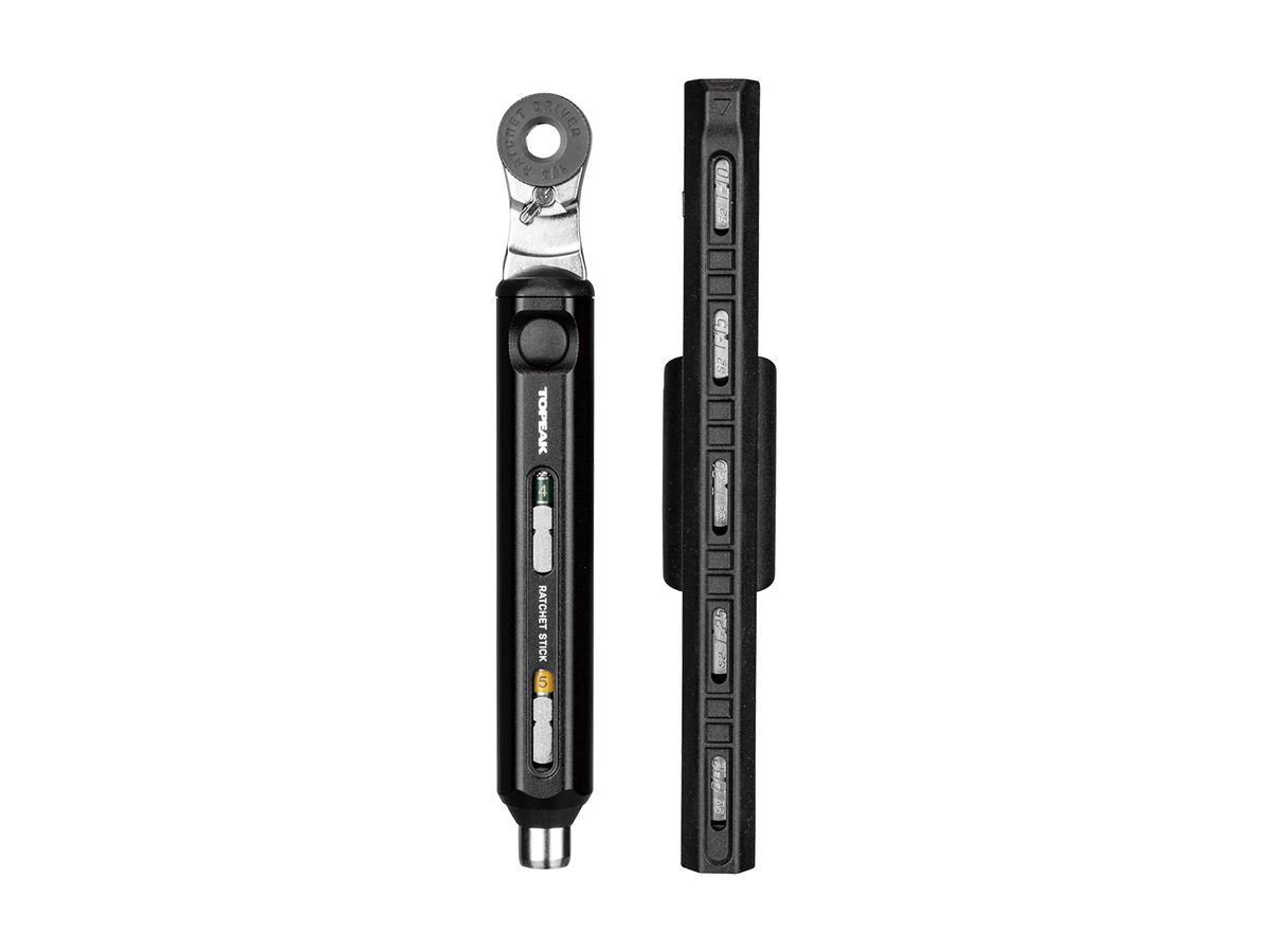 Topeak Ratchet Stick Miniwerkzeug – Ratsche Mit Bits, 14,2 Cm, Silber-schwarz, Aus Aluminium & Stahl